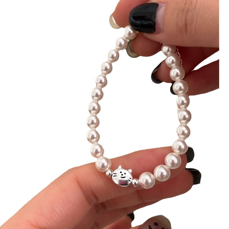 S925 sterling silver Shijia pearl Totoro bracelet